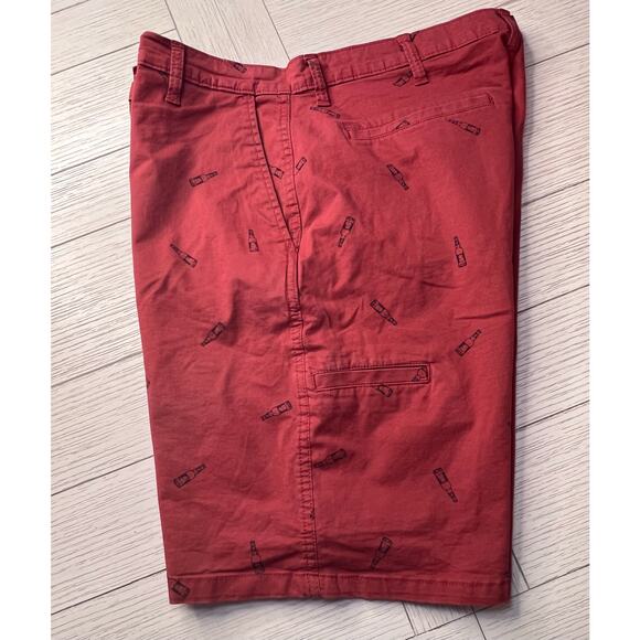 Wrangler men’s rust red beer bottle brushed cotton‎ casual shorts. Size 34. - Picture 8 of 8